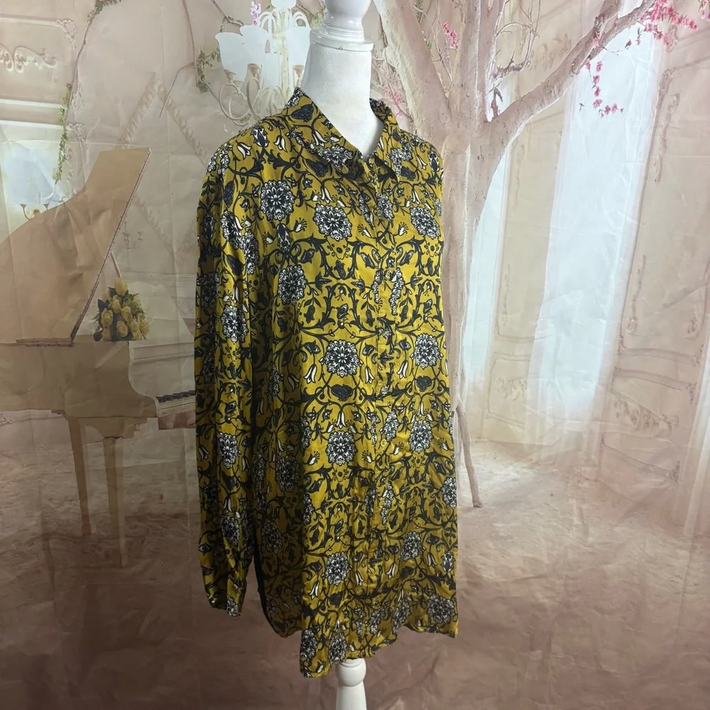 NEW Johnny Was MIEL DE LUNE VELVET BACK OVERSIZED SHIRT - Picture 6 of 13